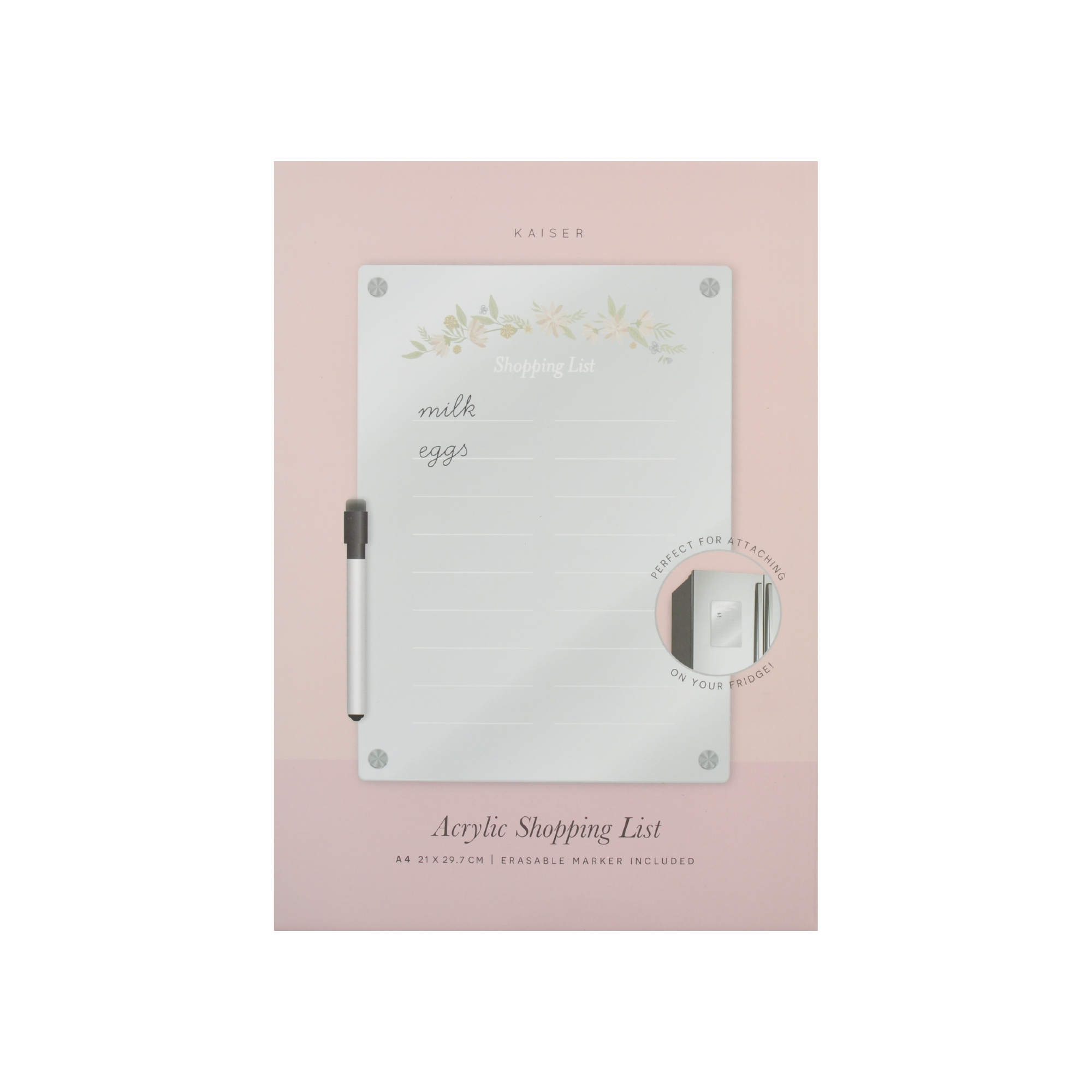 A4 Acrylic Shopping List
